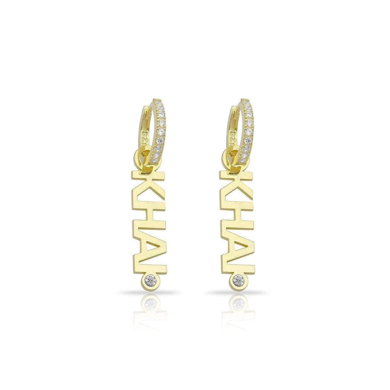 Personalized two in one earrings