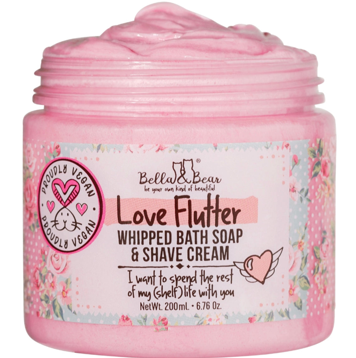 Love Flutter Whipped Bath Soap and Shave Cream