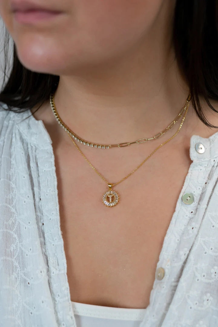 Radiant Initial Necklace