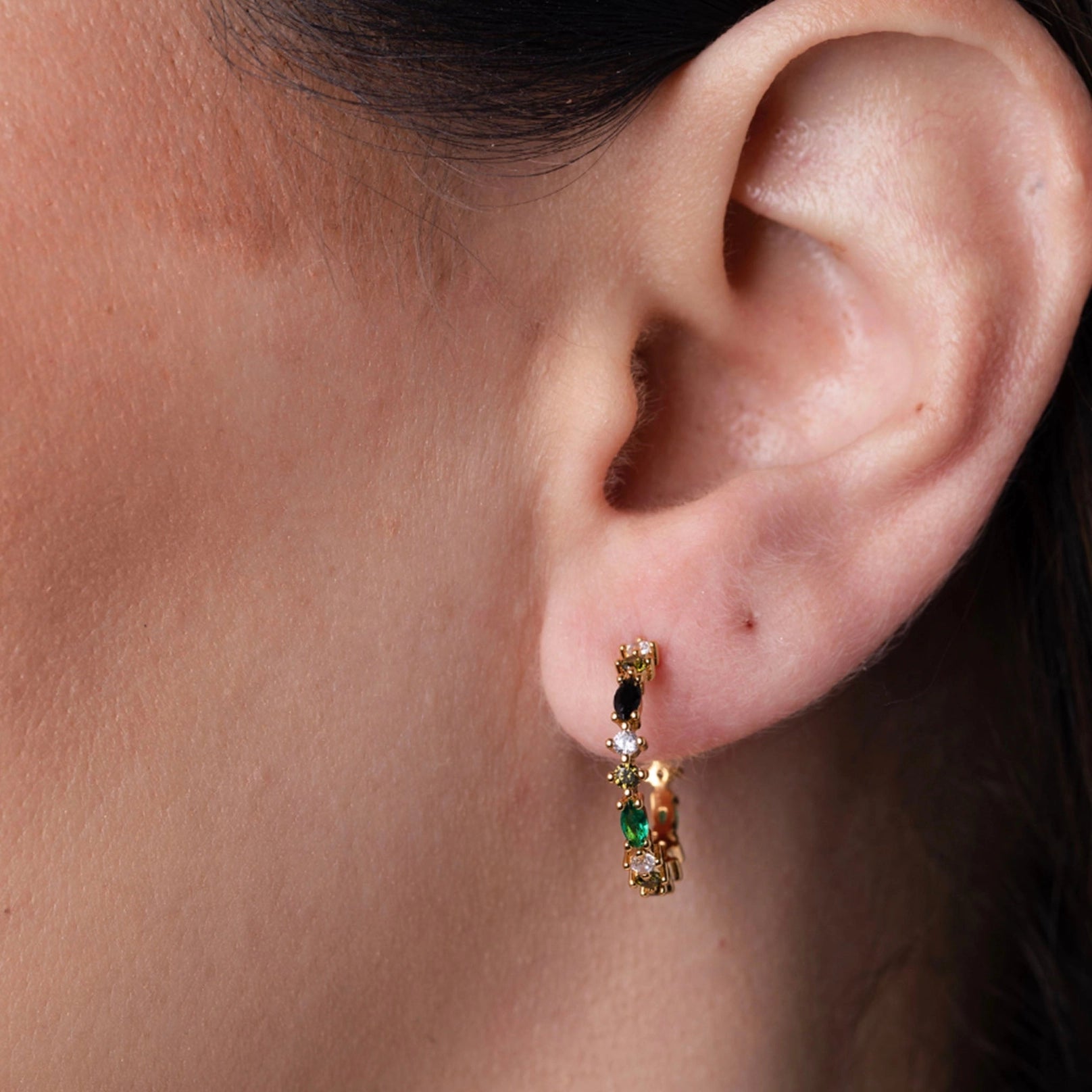 Shades of Green Miley Hoops