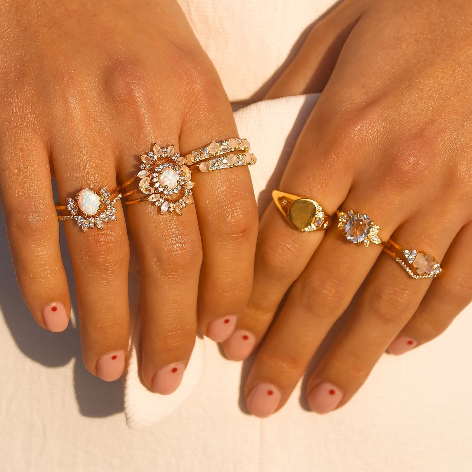 Opal & Diamond Treasured Love Ring