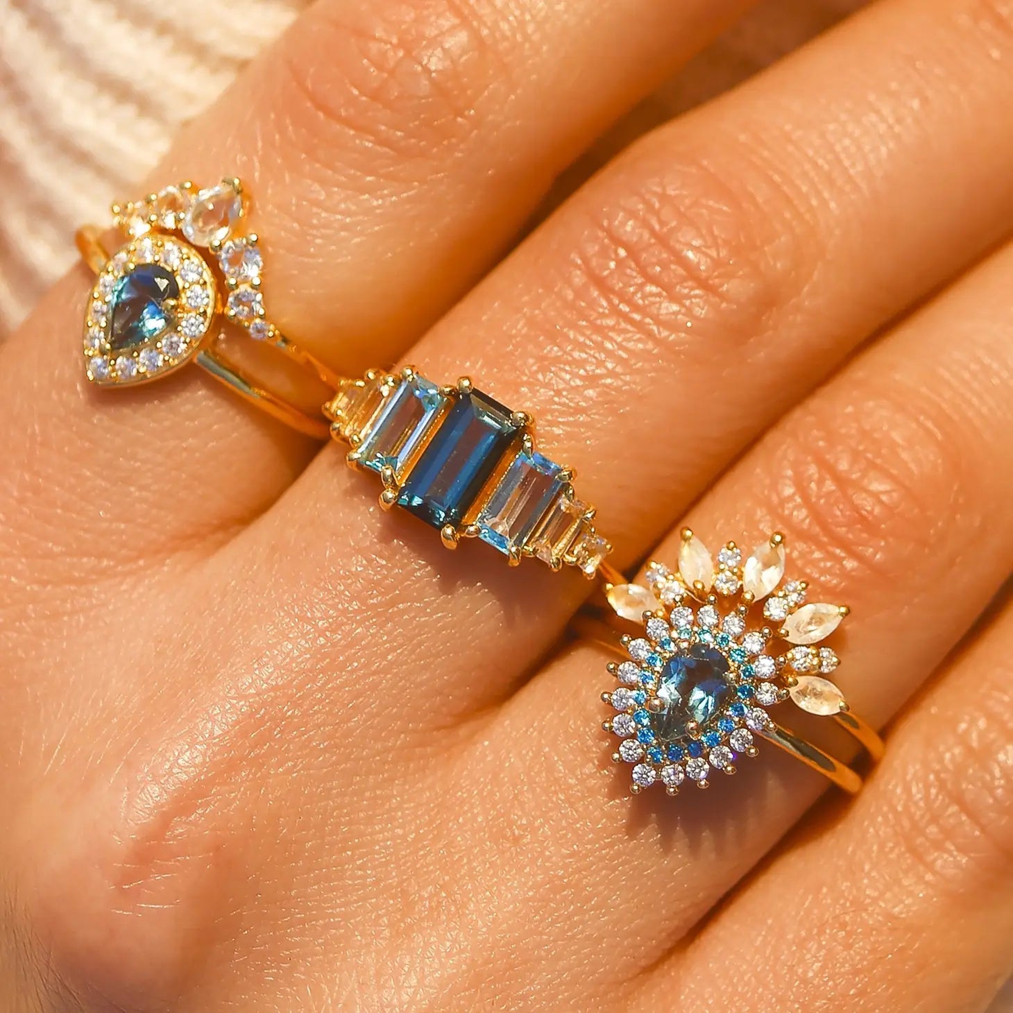 Blue Topaz Hue Ring