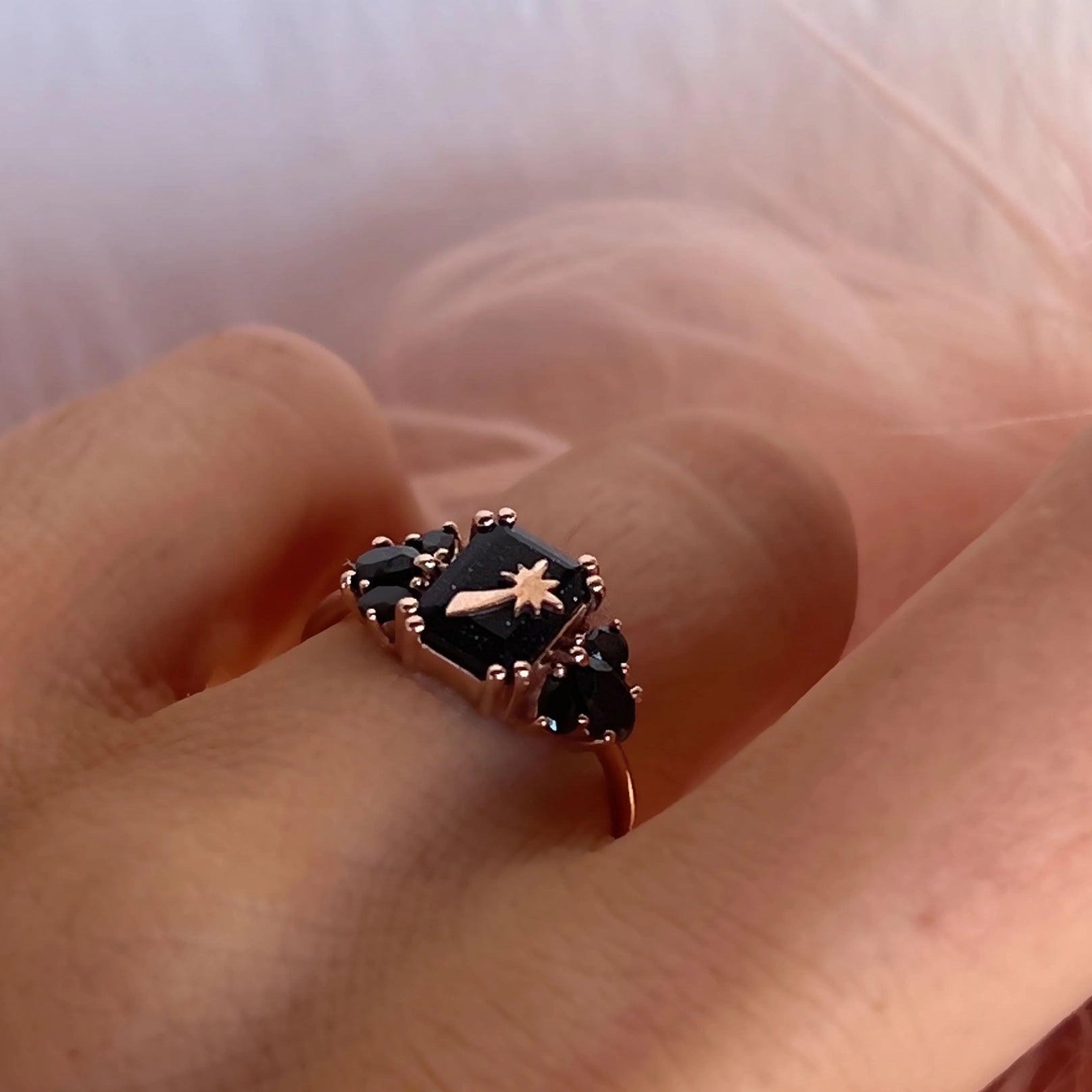 Onyx Wish Upon A Shooting Star Ring