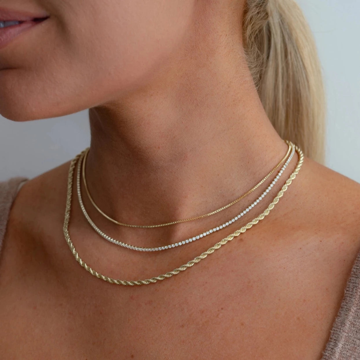 Tennis chain necklace