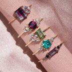 14kt Peridot and Topaz Moi & Toi Ring