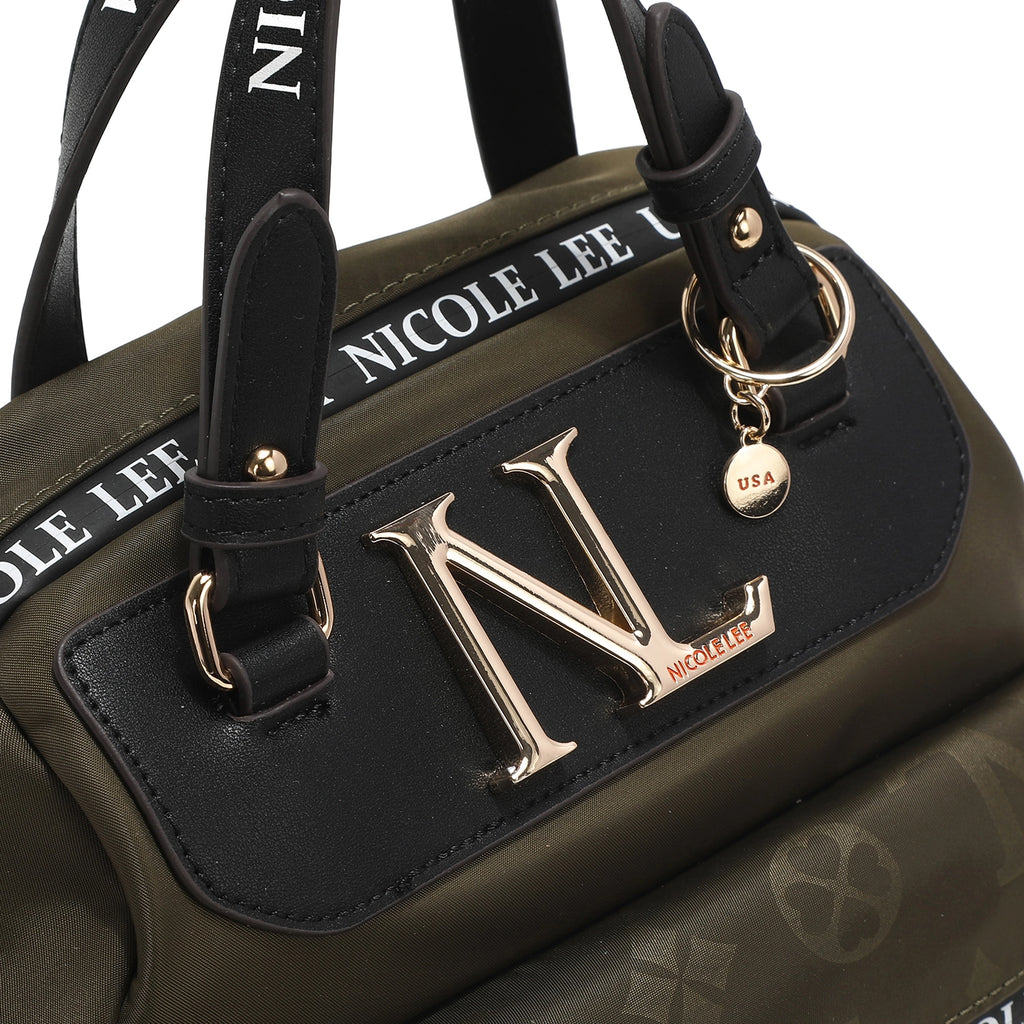 Nylon Multi Pocket Handbag - Olive