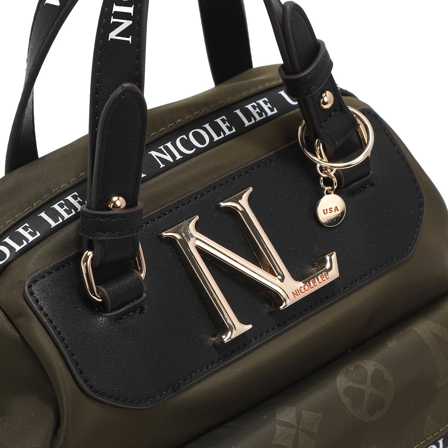 Nylon Multi Pocket Handbag - Olive