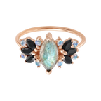 Labradorite & Black Spinel Midnight Crossings Ring