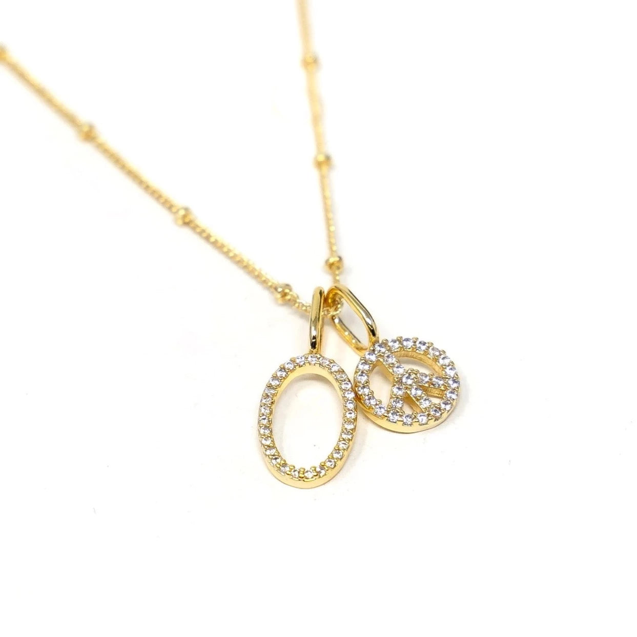 Gold plated initial charm