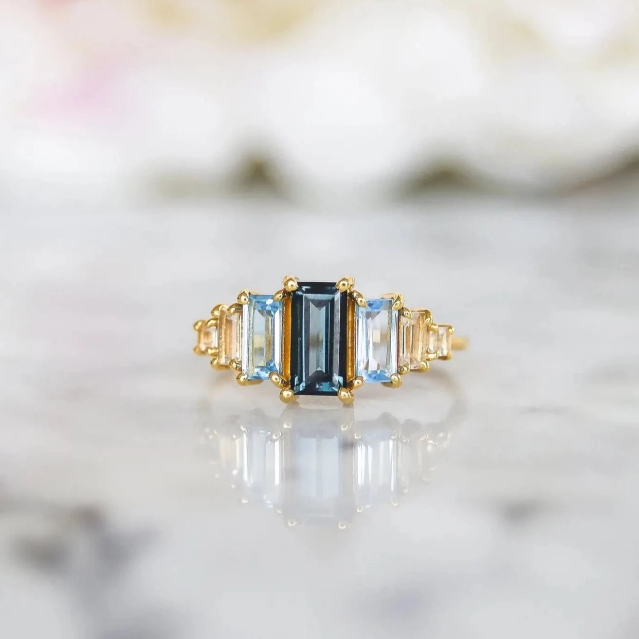 Blue Topaz Hue Ring