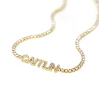 Tennis Nameplate Necklace
