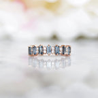 Rose Gold London Blue Topaz Canary Ring