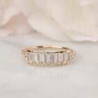 Solid Gold Diamond & Topaz Arch of Dreams Ring